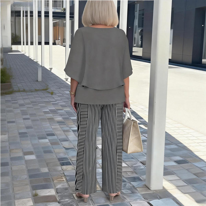 Monique | Elegancki Zestaw Dwu Częściowy z Rękawami 3/4