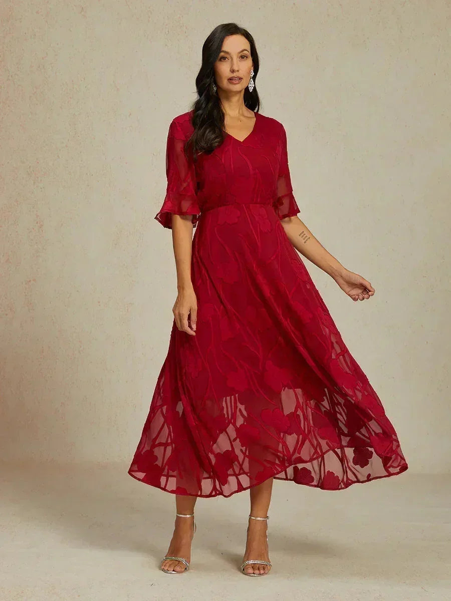 Karolina | Elegancka Koronkowa Sukienka Midi