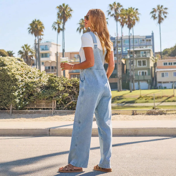 Natalia | Casualowy Jeansowy Kombinezon