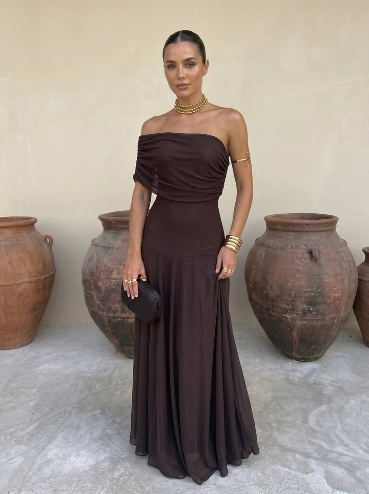 Toledo | Elegancka Sukienka Maxi Hiszpańskiego Stylu