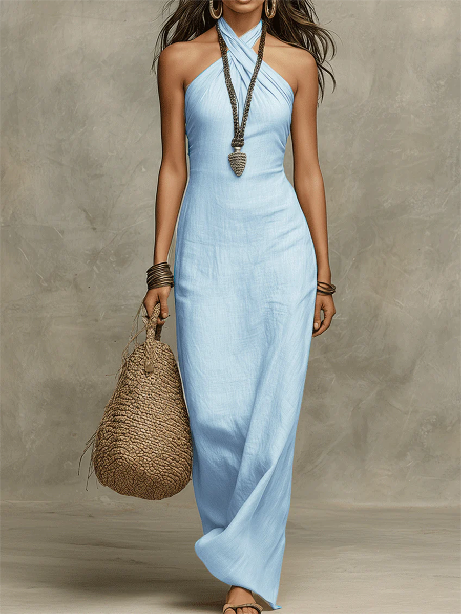 Elena | Elegancka Sukienka Maxi w Stylu Vintage