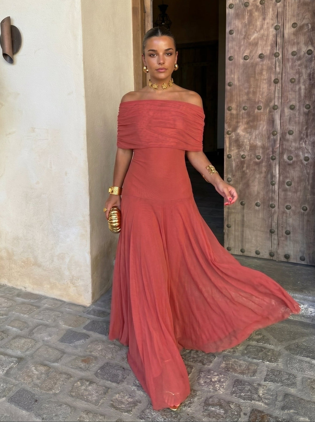 Toledo | Elegancka Sukienka Maxi Hiszpańskiego Stylu