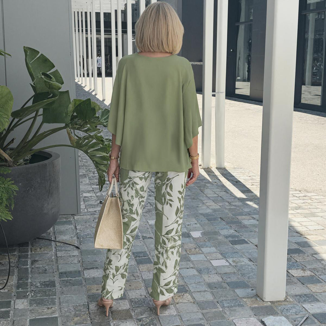 Monique | Elegancki Zestaw Dwu Częściowy z Rękawami 3/4