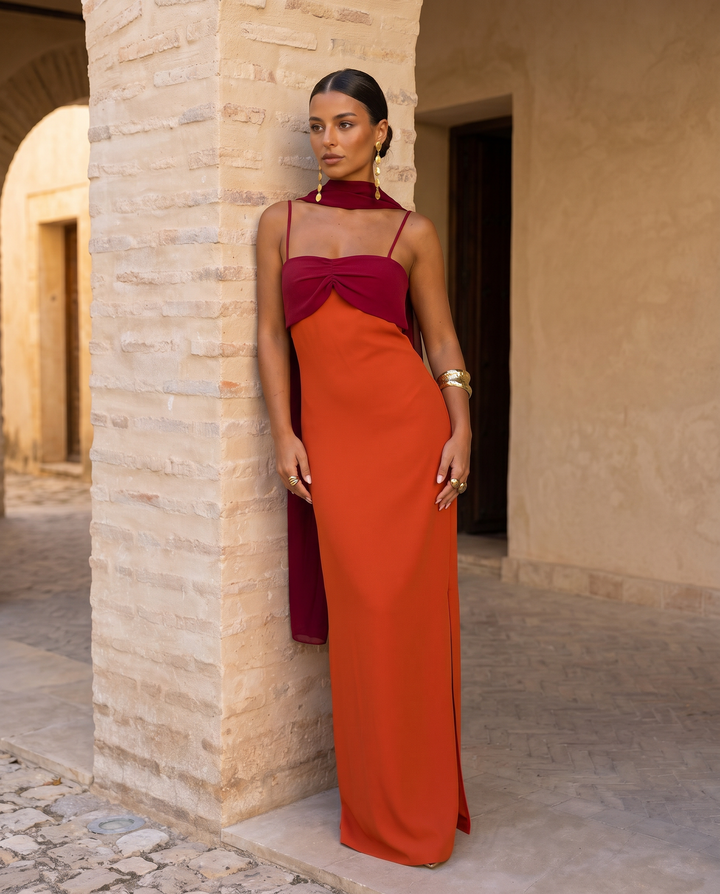 Zahara | Elegancka Sukienka Maxi z Odkrytymi Ramionami