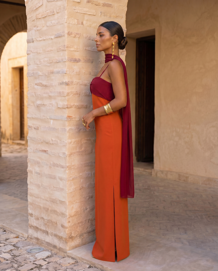 Zahara | Elegancka Sukienka Maxi z Odkrytymi Ramionami