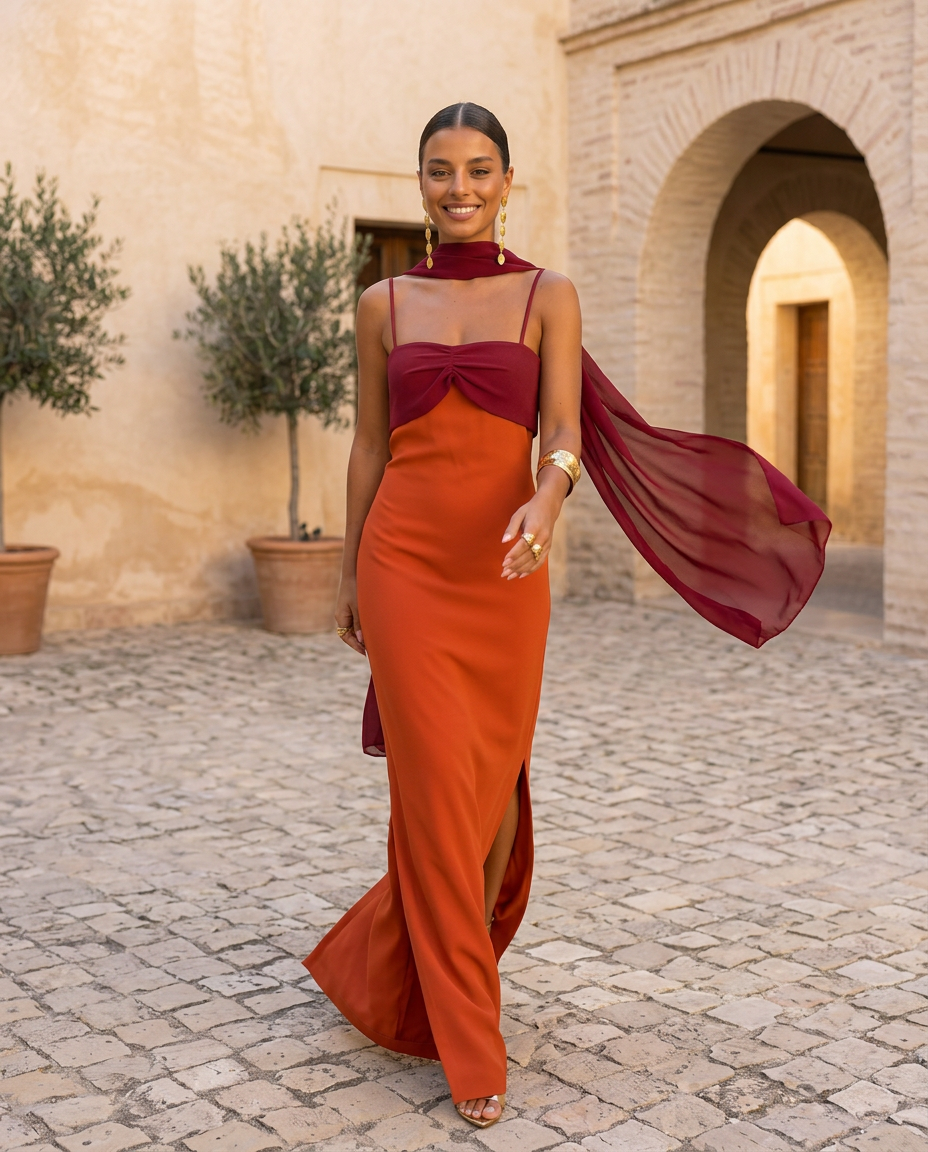 Zahara | Elegancka Sukienka Maxi z Odkrytymi Ramionami