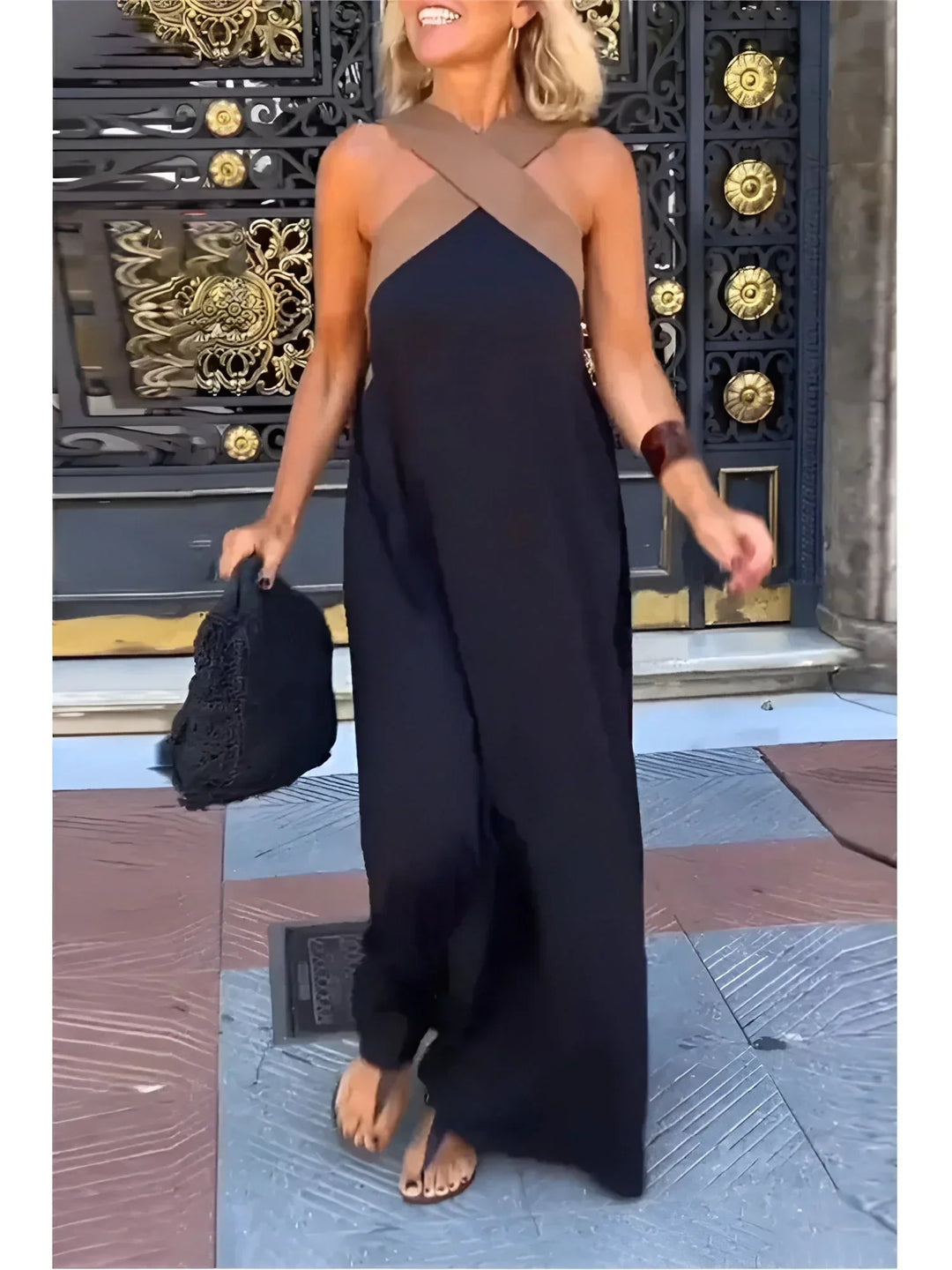 Kornelia | Kopertowa Sukienka Maxi