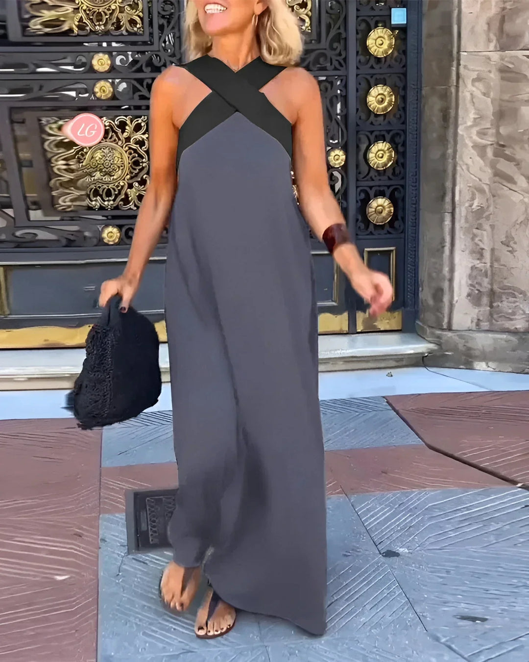 Kornelia | Kopertowa Sukienka Maxi