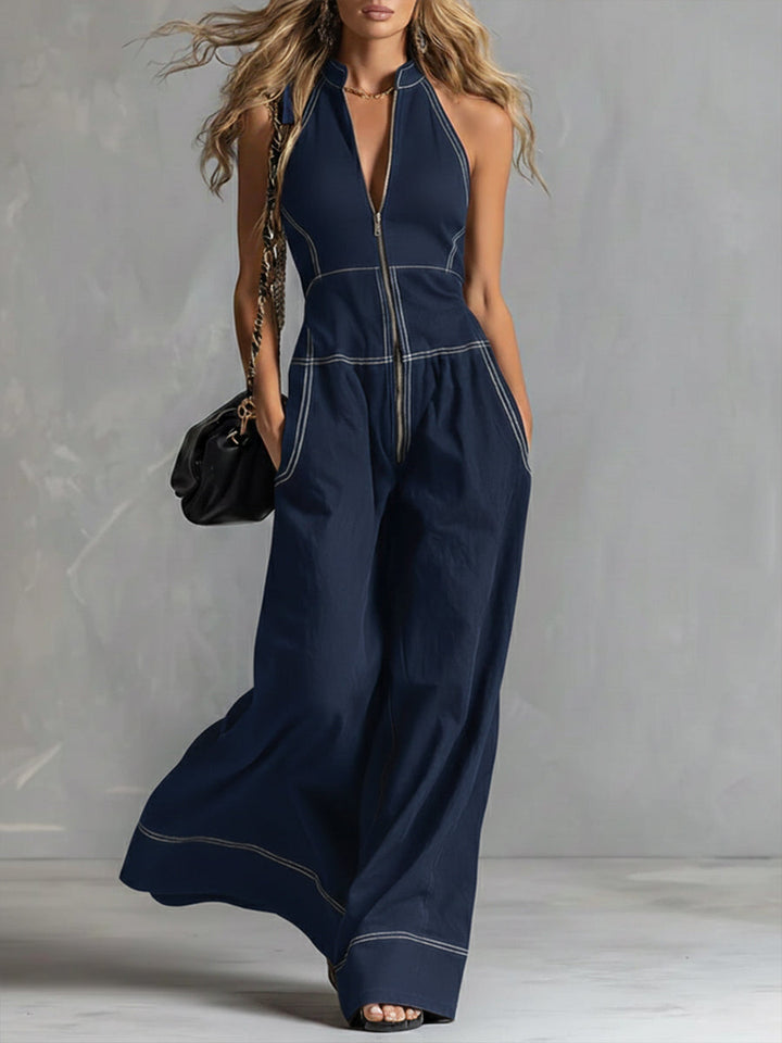 Alessia | Elegancka, Casualna Kombinezon z Zamkiem