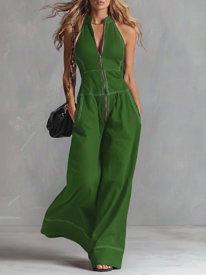Alessia | Elegancka, Casualna Kombinezon z Zamkiem