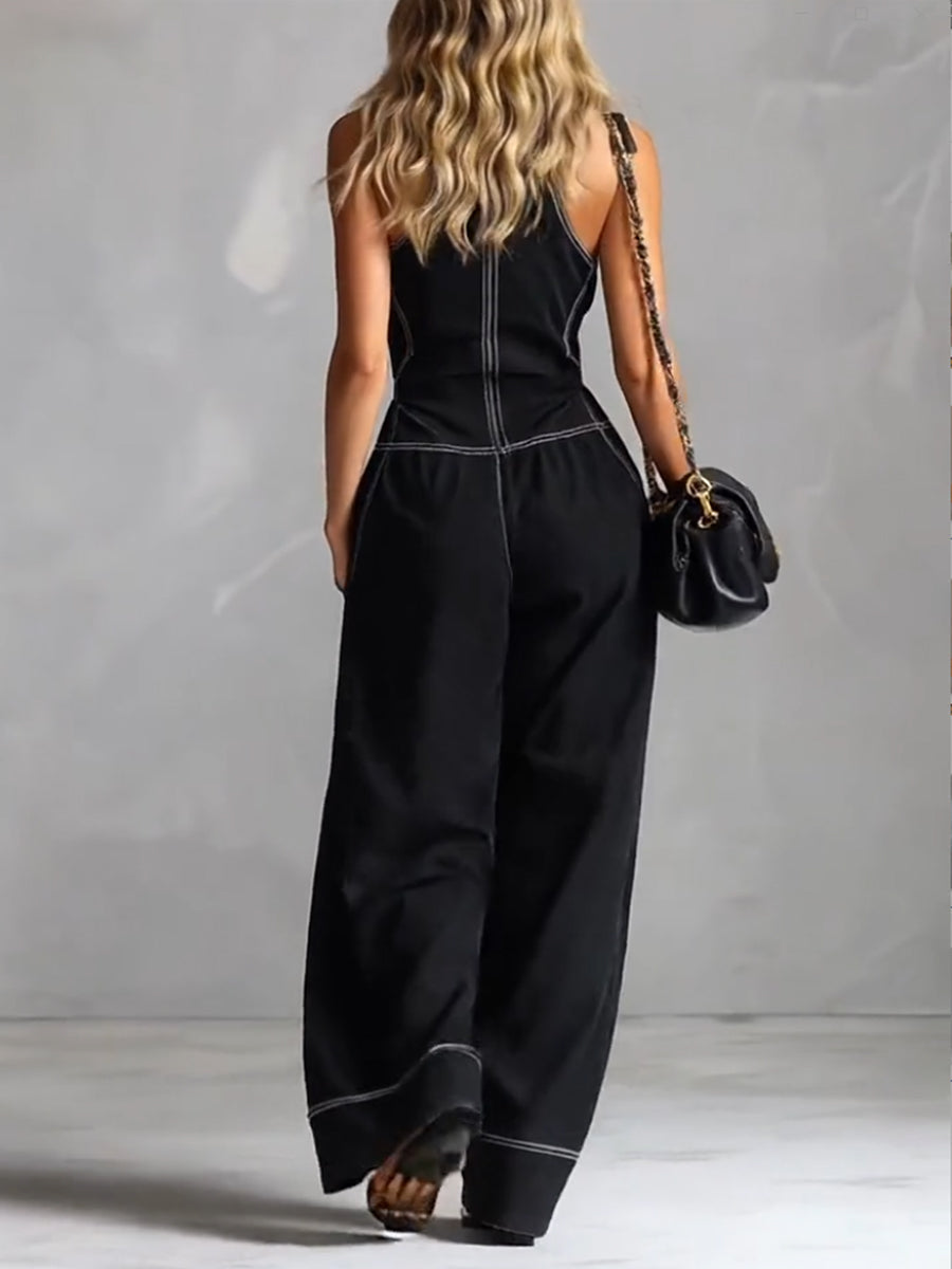 Alessia | Elegancka, Casualna Kombinezon z Zamkiem