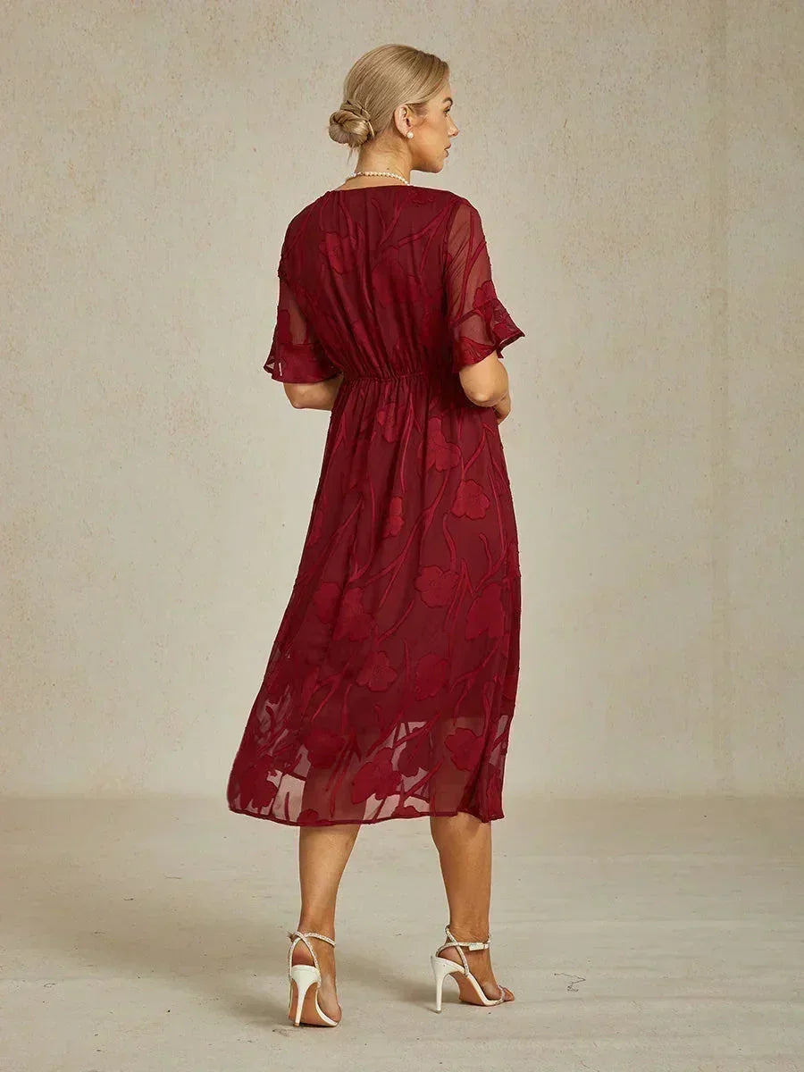 Karolina | Elegancka Koronkowa Sukienka Midi
