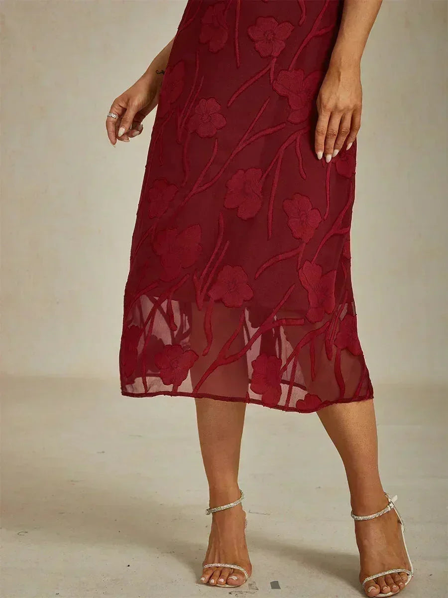 Karolina | Elegancka Koronkowa Sukienka Midi